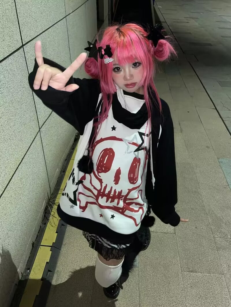 Autumn Winter Y2K Subculture Tshirt Long Sleeve Tops - Essentially Faith
