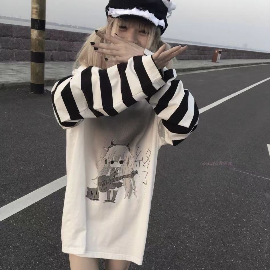 Autumn Winter Y2K Subculture Tshirt Long Sleeve Tops - Essentially Faith