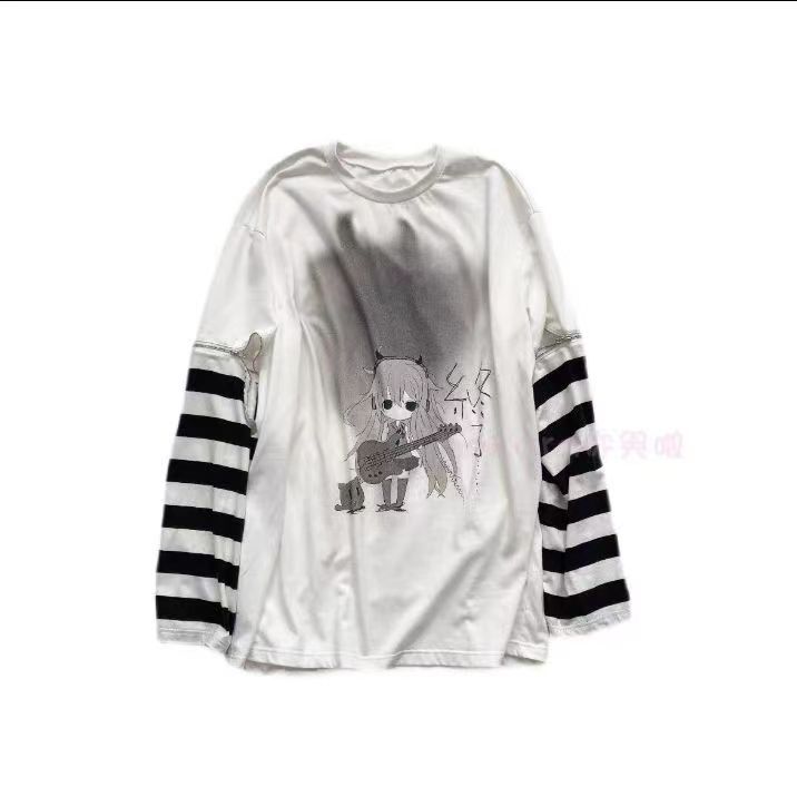 Autumn Winter Y2K Subculture Tshirt Long Sleeve Tops - Essentially Faith