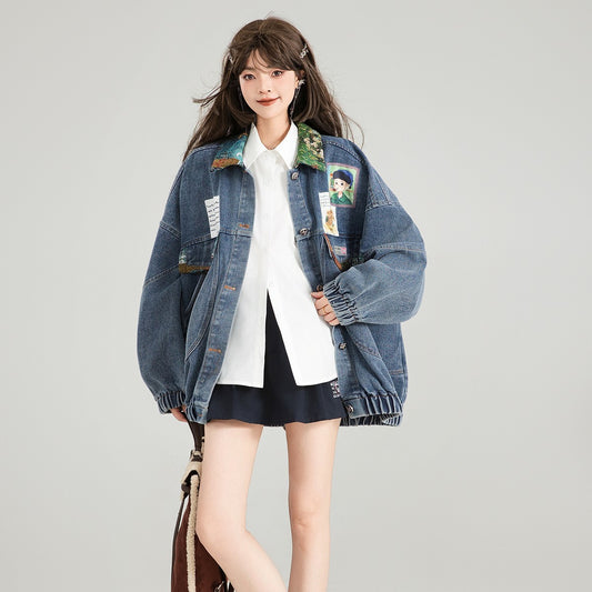 Artistic Denim Jacket For Women - Essentially Faith