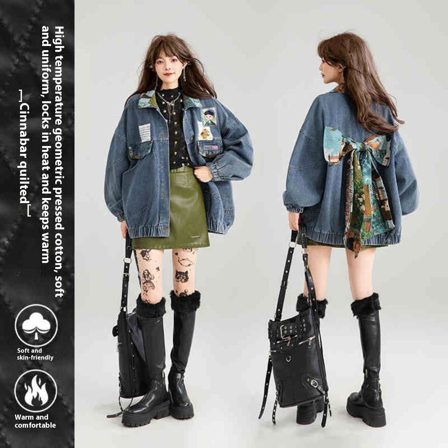 Artistic Denim Jacket For Women - Essentially Faith